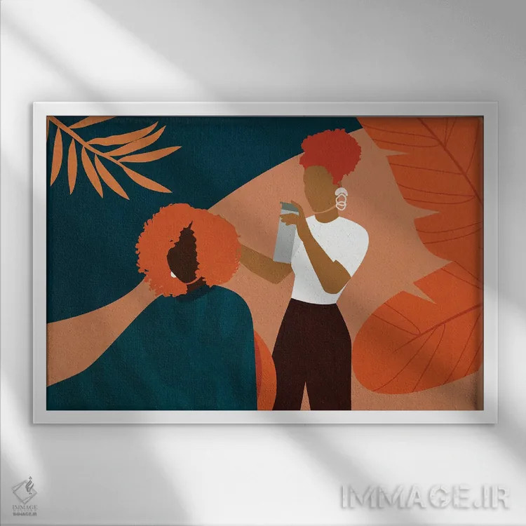 تابلو سالن شماره ۱ اثر دومونیک براون - نمای قابدار سفید