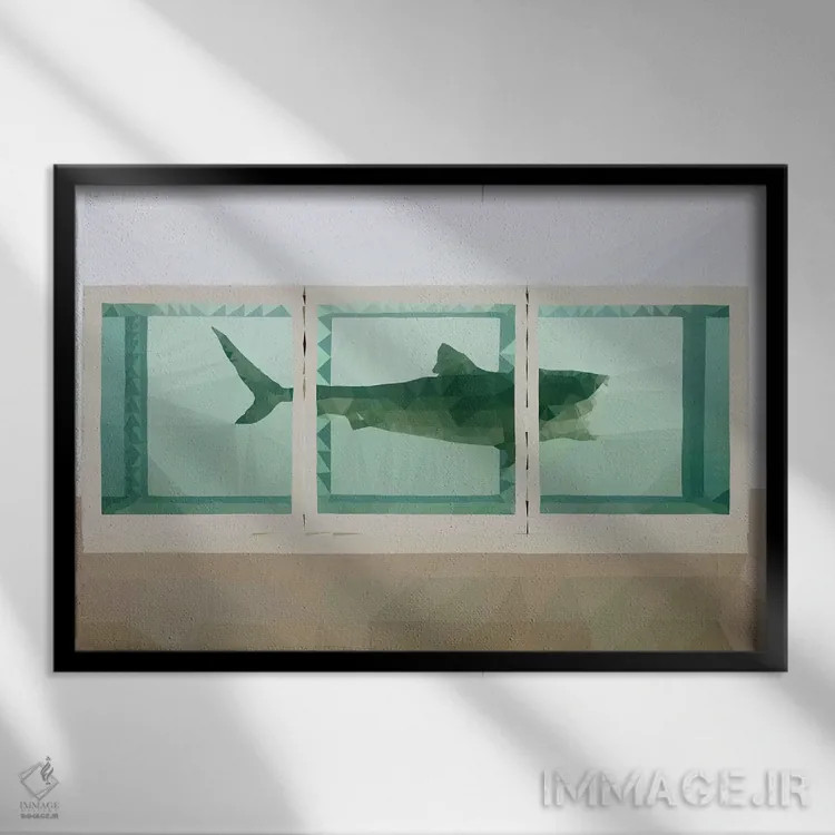 تابلو محال بودن فیزیکی مرگ در ذهن یک فرد زنده (نسخه دیجیتالی شده) اثر فایو بای فایو کالکتیو - نمای قابدار مشکی