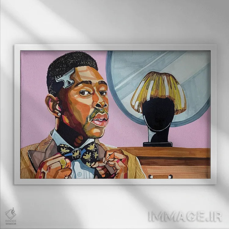 تابلو تایلر، خالق اثر دومونیک براون - نمای قابدار سفید