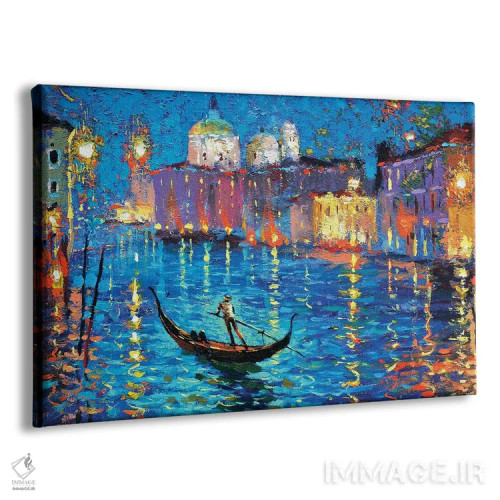 تابلو شب در کانال ونیزی اثر دمیتری اسپیروس - نمای پرسپکتیو محصول