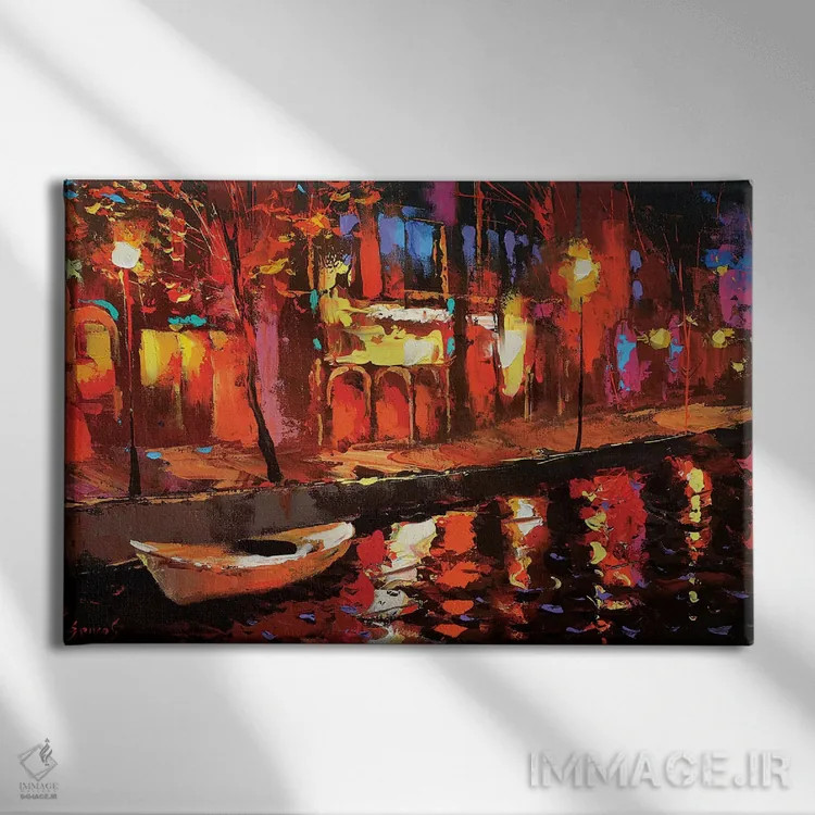 تابلو تامل شبانه اثر دمیتری اسپیروس - نمای روبهرو روی دیوار