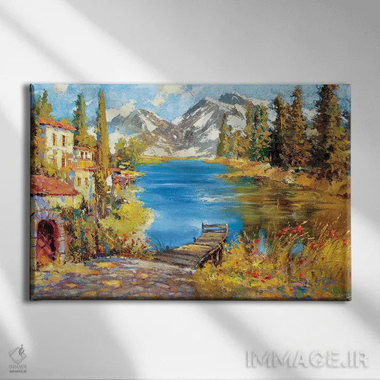 تابلو منظره کوهستانی اثر دمیتری اسپیروس - نمای روبهرو روی دیوار