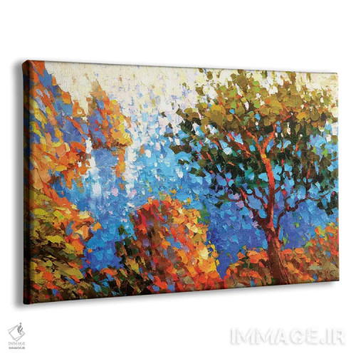 تابلو بر فراز دریای آبی اثر دمیتری اسپیروس - نمای پرسپکتیو محصول