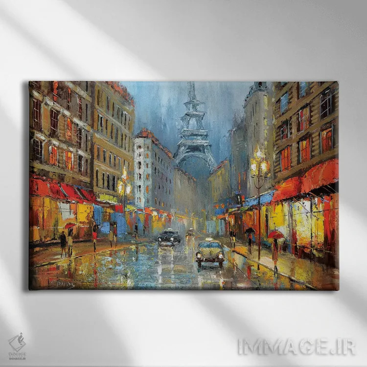 تابلو پاریس (فرانسه) اثر دمیتری اسپیروس - نمای روبهرو روی دیوار