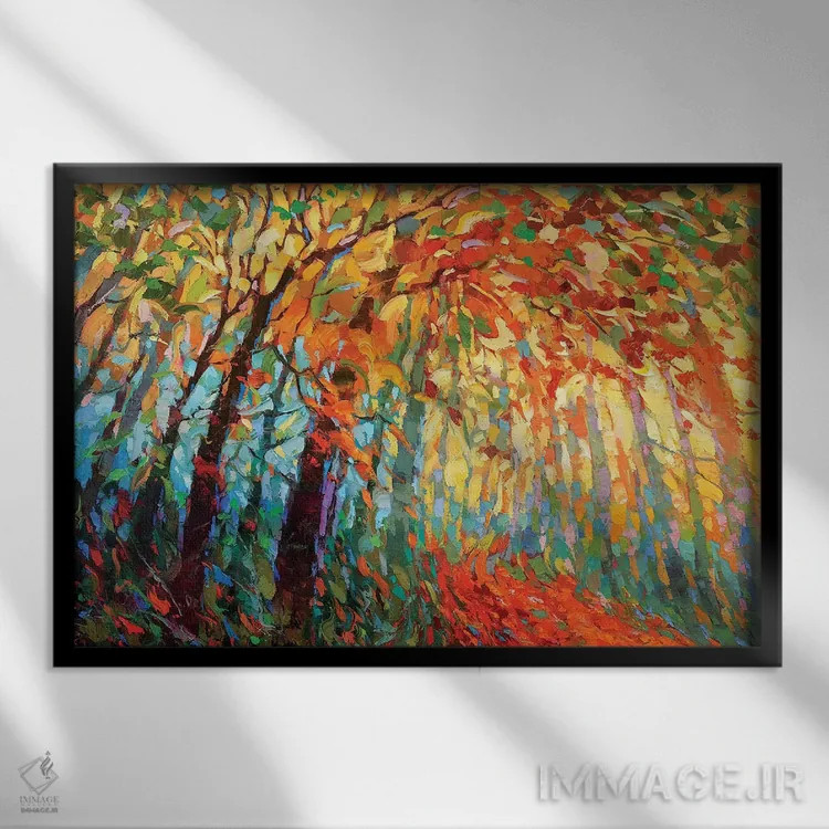 تابلو تور پاییزی اثر دمیتری اسپیروس - نمای قابدار مشکی