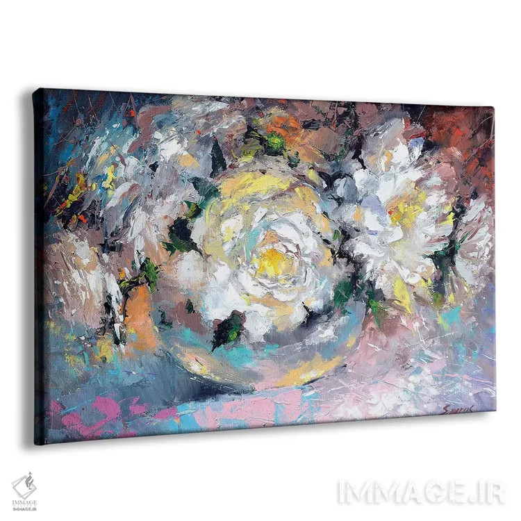 تابلو گلهای صدتومانی اثر دمیتری اسپیروس - نمای پرسپکتیو محصول