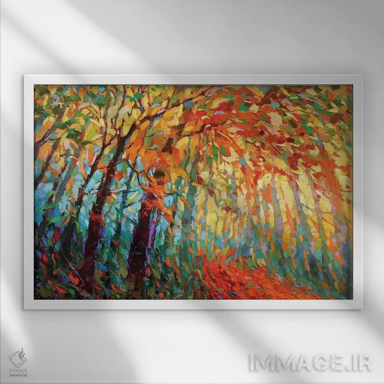 تابلو تور پاییزی اثر دمیتری اسپیروس - نمای قابدار سفید