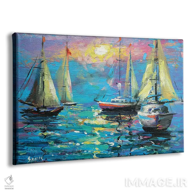 تابلو بادبان اثر دمیتری اسپیروس - نمای پرسپکتیو محصول