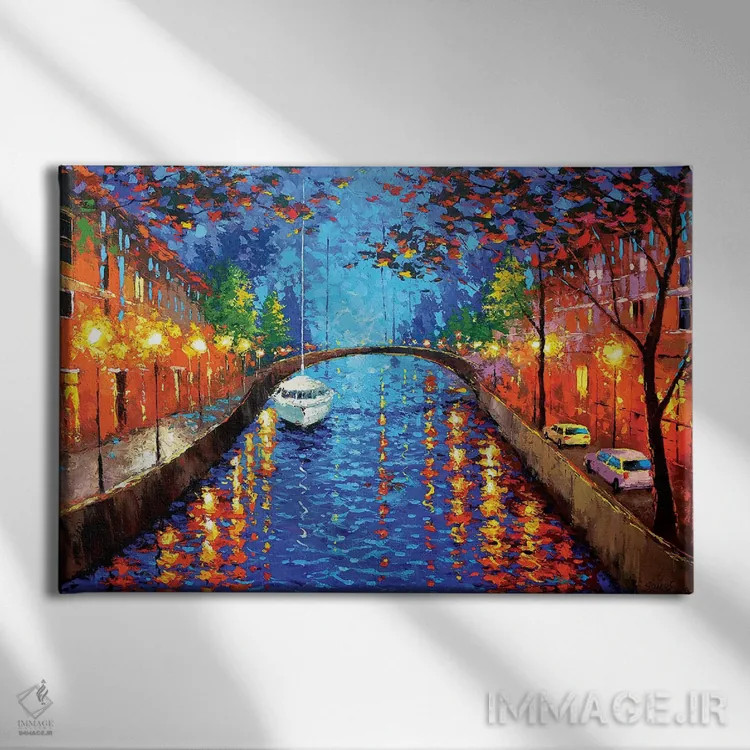 تابلو شب عاشقانه ۴ اثر دمیتری اسپیروس - نمای روبهرو روی دیوار