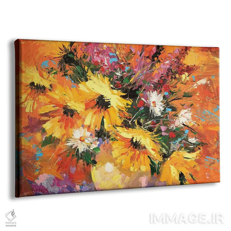 تابلو آفتابگردانها اثر دمیتری اسپیروس - نمای پرسپکتیو محصول