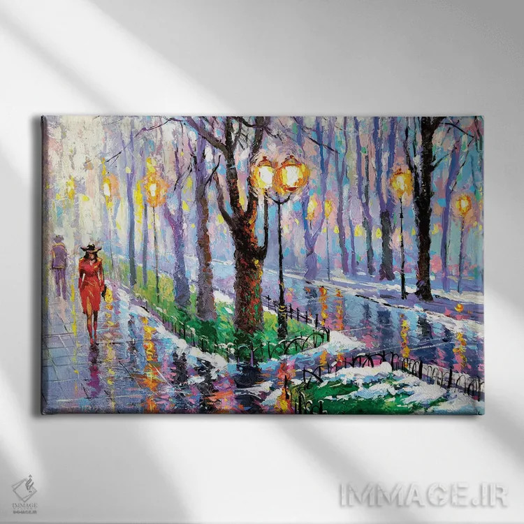تابلو پارک بهاری اثر دمیتری اسپیروس - نمای روبهرو روی دیوار