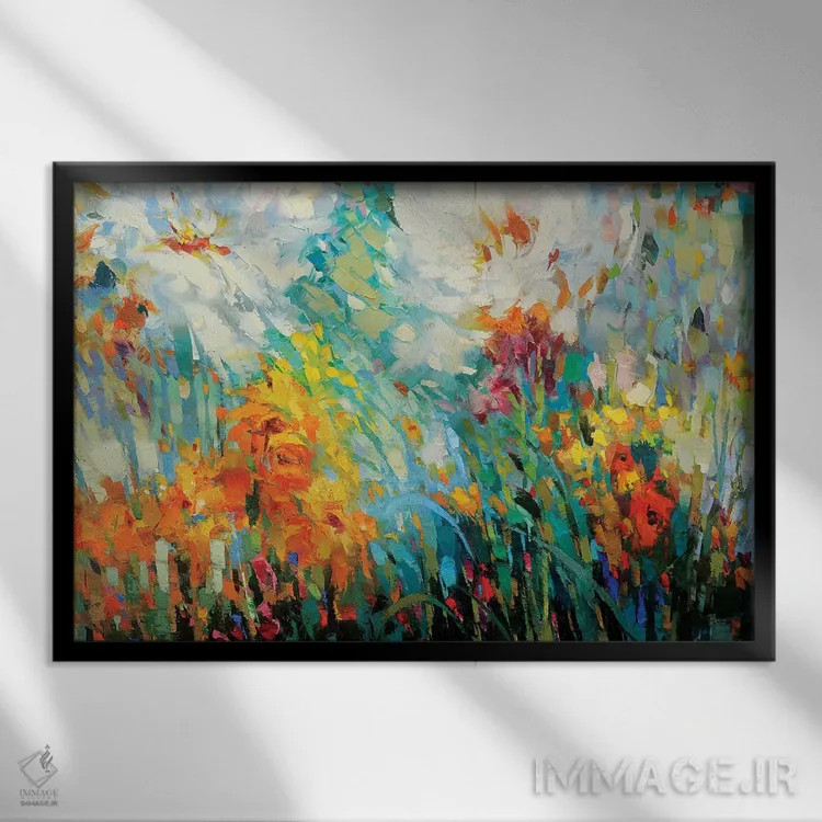 تابلو عطر خوش لاجوردی اثر دمیتری اسپیروس - نمای قابدار مشکی