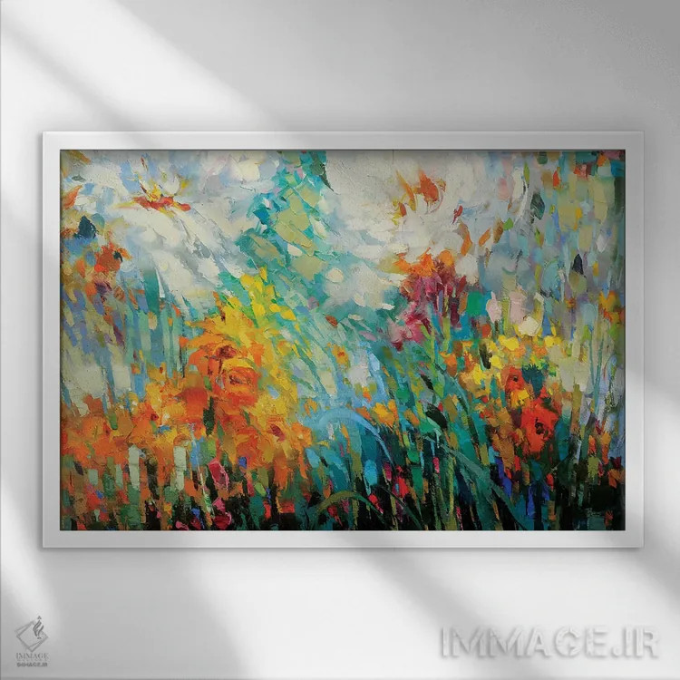 تابلو عطر خوش لاجوردی اثر دمیتری اسپیروس - نمای قابدار سفید