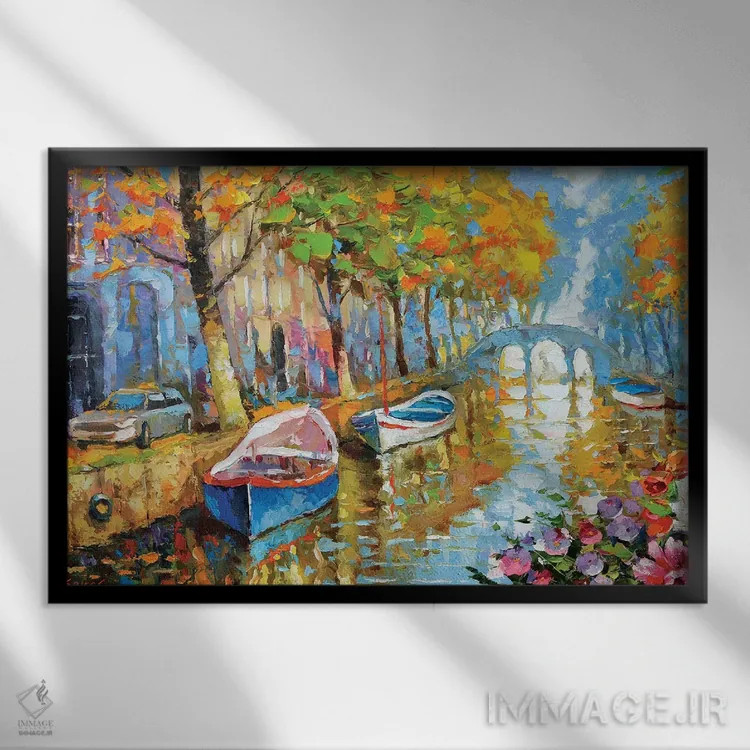 تابلو عطر خوش پاییز اثر دمیتری اسپیروس - نمای قابدار مشکی