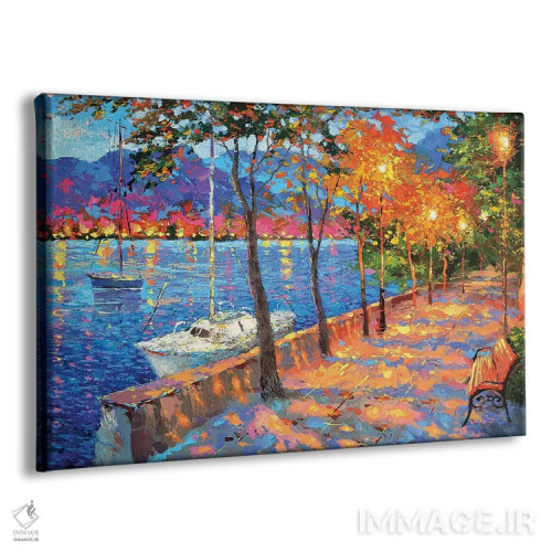 تابلو خلیج آبی اثر دمیتری اسپیروس - نمای پرسپکتیو محصول