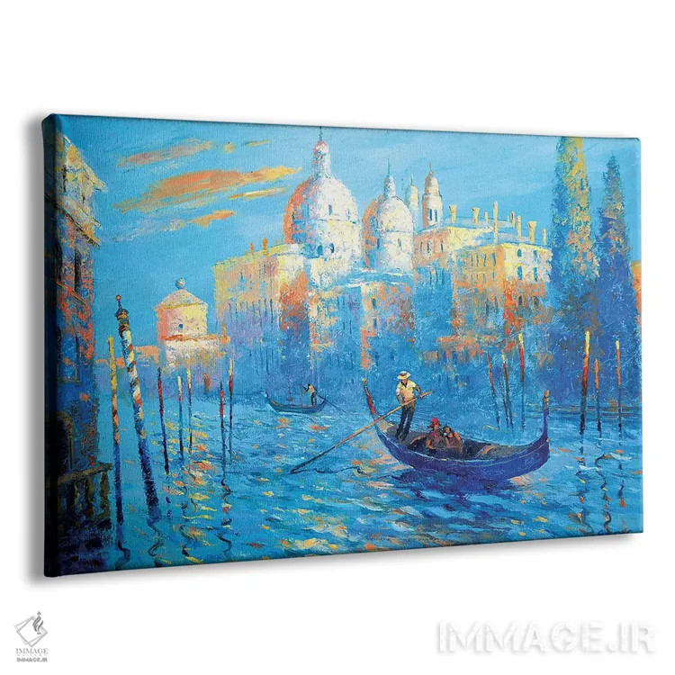 تابلو ونیز آبی اثر دمیتری اسپیروس - نمای پرسپکتیو محصول