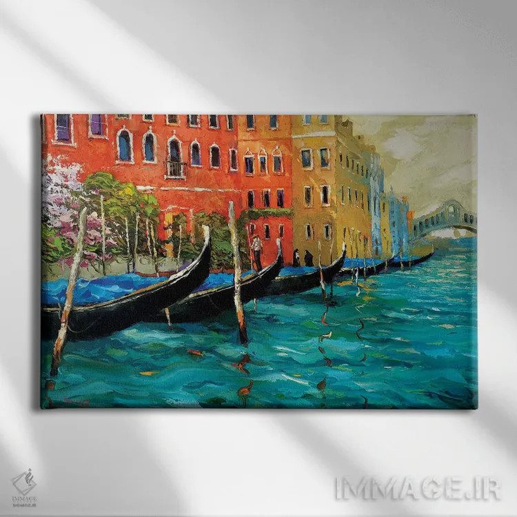 تابلو نقشمایههای ونیزی اثر دمیتری اسپیروس - نمای روبهرو روی دیوار