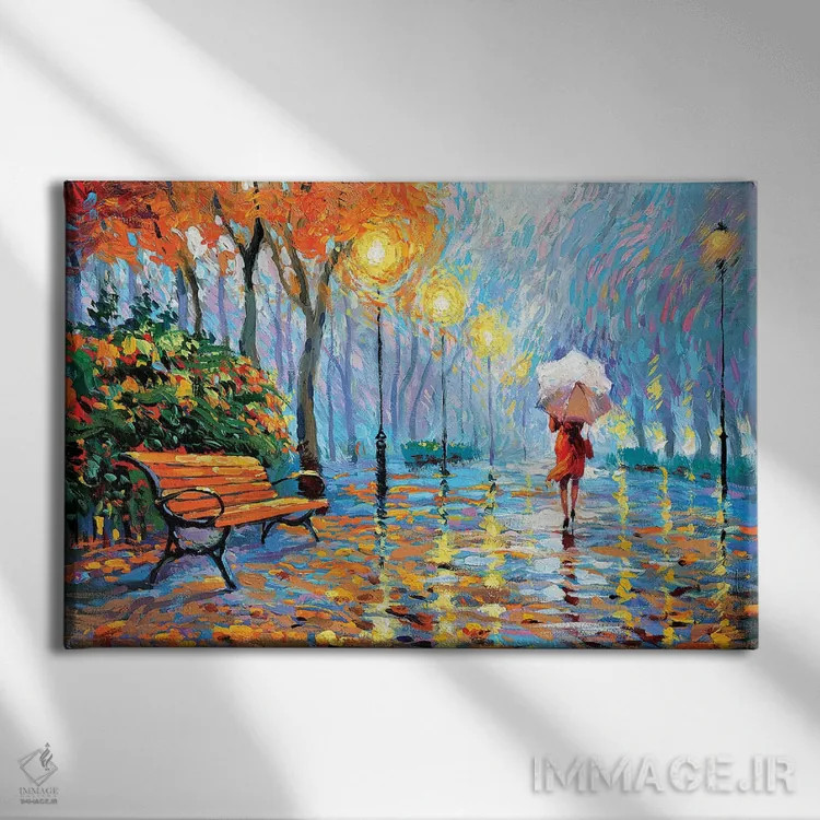 تابلو نفس پاییز اثر دمیتری اسپیروس - نمای روبهرو روی دیوار