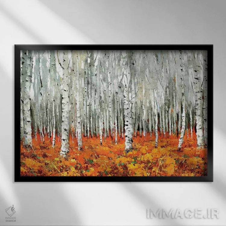 تابلو جنگل کانادایی (اسپانیایی) اثر دمیتری اسپیروس - نمای قابدار مشکی