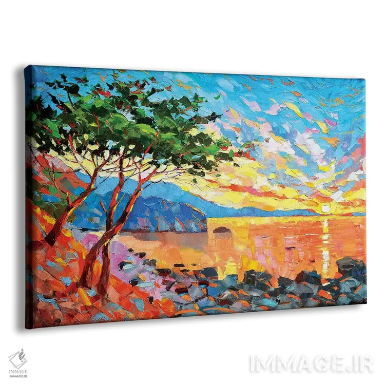 تابلو رنگ سحرگاه اثر دمیتری اسپیروس - نمای پرسپکتیو محصول