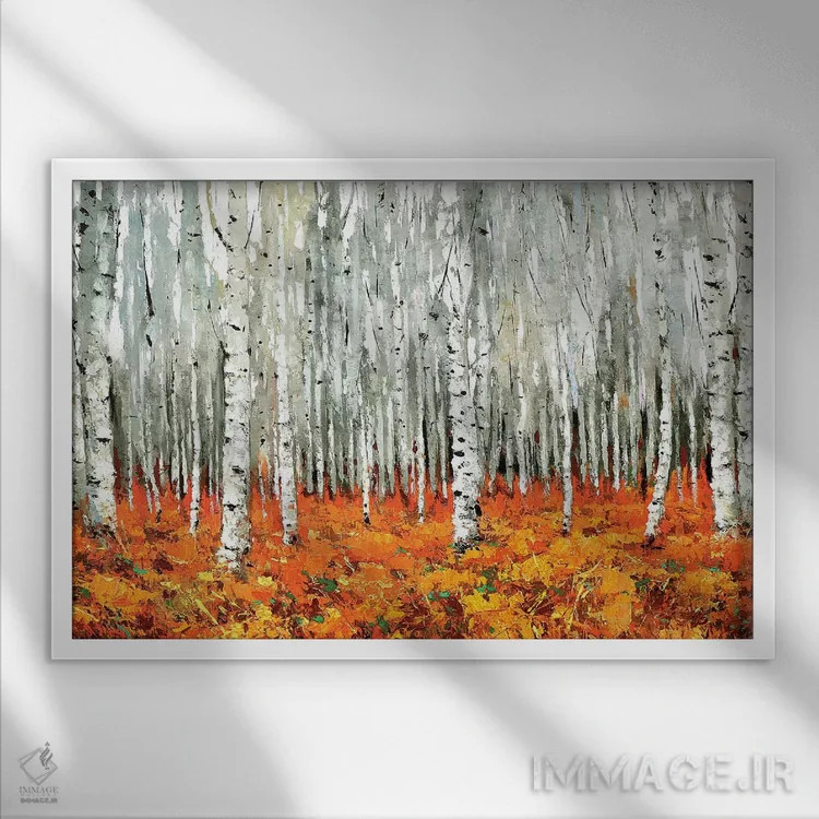 تابلو جنگل کانادایی (اسپانیایی) اثر دمیتری اسپیروس - نمای قابدار سفید