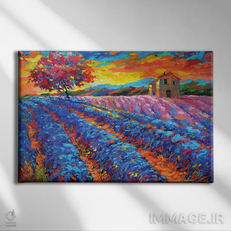 تابلو عصر در پروانس (فرانسه) اثر دمیتری اسپیروس - نمای روبهرو روی دیوار