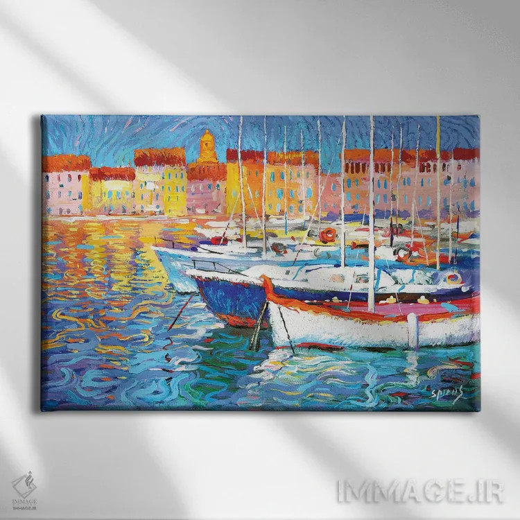 تابلو نور عصرگاهی اثر دمیتری اسپیروس - نمای روبهرو روی دیوار