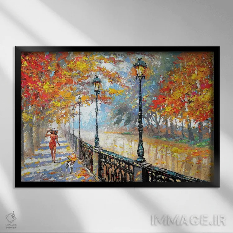 تابلو پاییز اثر دمیتری اسپیروس - نمای قابدار مشکی