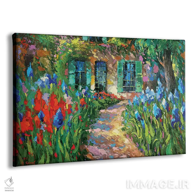 تابلو زنبقها کنار خانه اثر دمیتری اسپیروس - نمای پرسپکتیو محصول