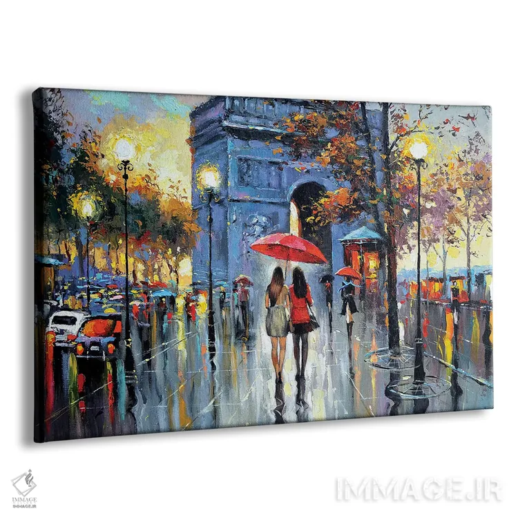 تابلو ما در پاریس ملاقات کردیم (فرانسه) اثر دمیتری اسپیروس - نمای پرسپکتیو محصول