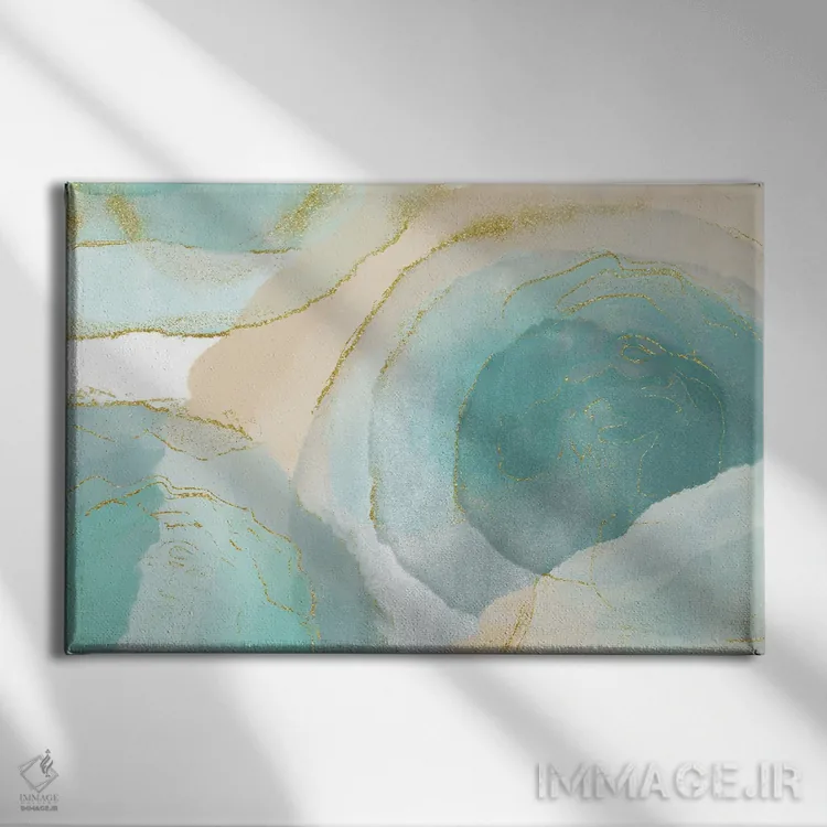 تابلو آبی ساحل وایکیکی (هاوایی) اثر دلورس ناسکرنت - نمای روبهرو روی دیوار