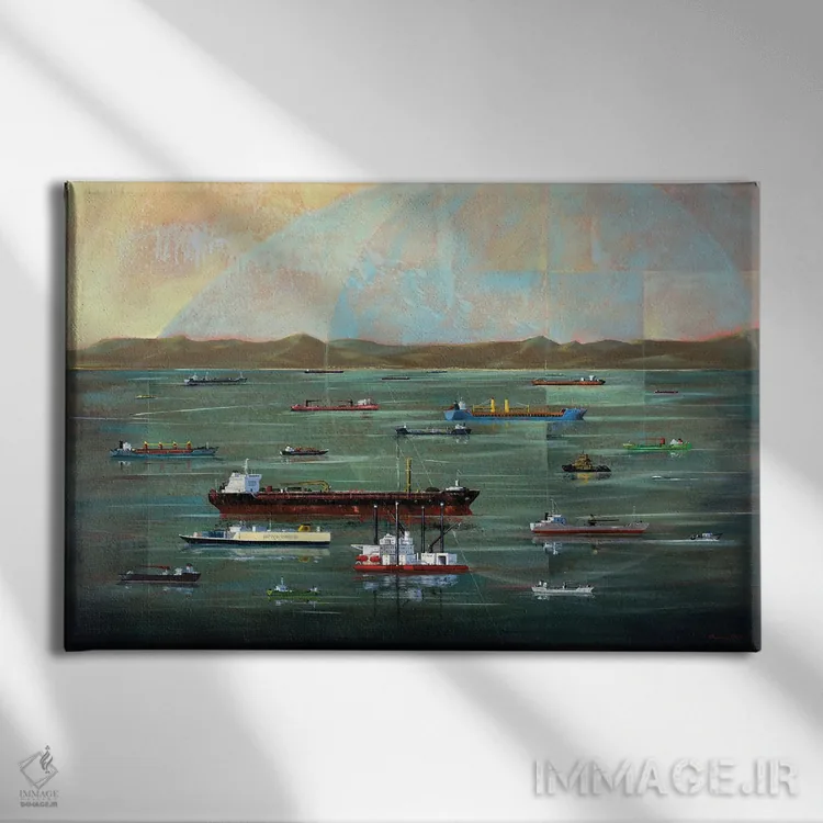 تابلو آرامش سنگاپور اثر دانا مککلار - نمای روبهرو روی دیوار