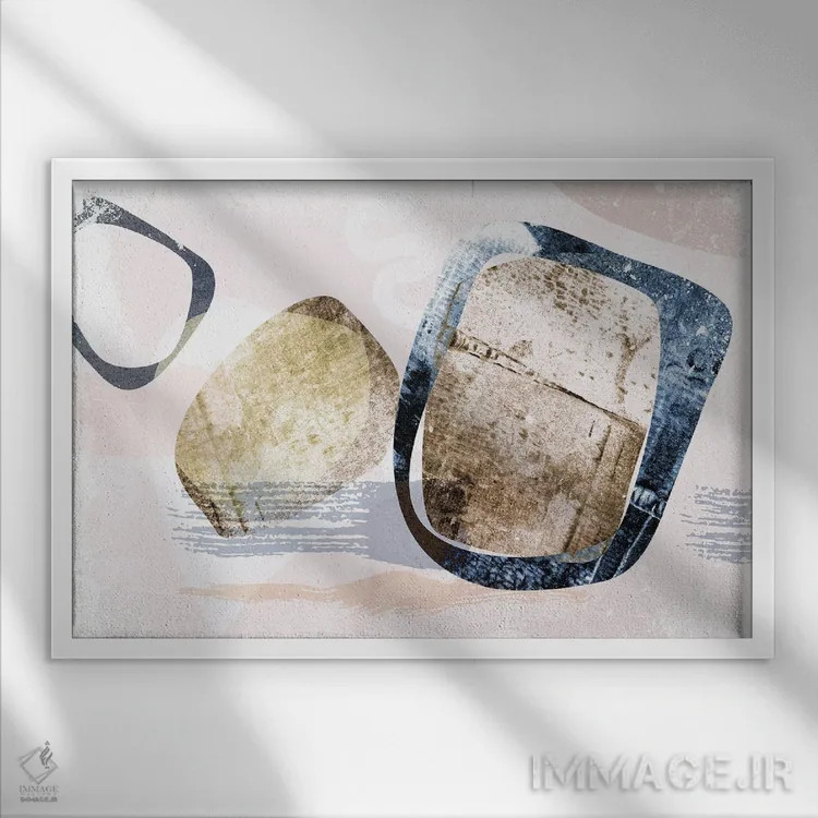 تابلو گوهر سنگی ۱ اثر دلورس ناسکرنت - نمای قابدار سفید