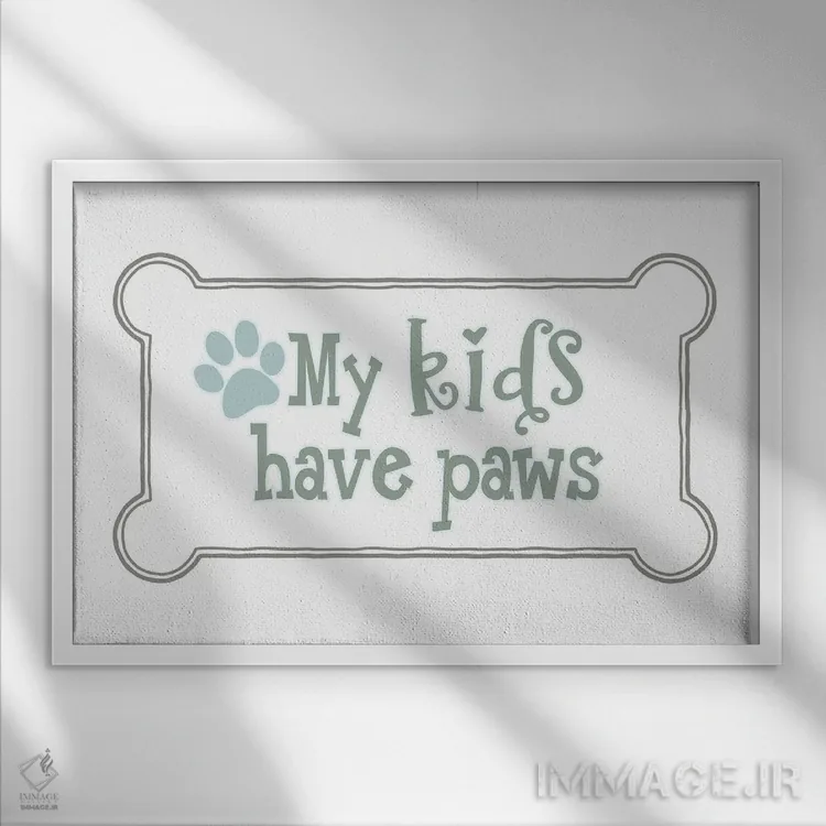 تابلو بچههای من پنجه دارند اثر دلورس ناسکرنت - نمای قابدار سفید