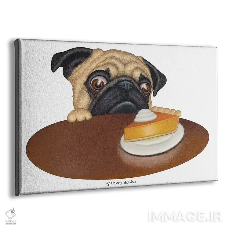 تابلو پاگ با پای و علامت ممنوع اثر دنی گوردون - نمای پرسپکتیو محصول