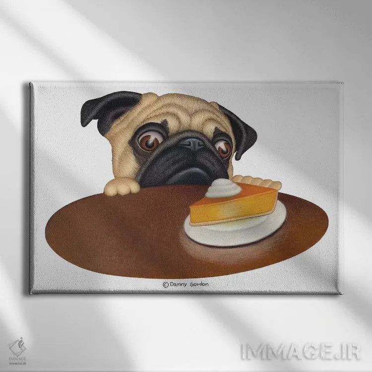 تابلو پاگ با پای و علامت ممنوع اثر دنی گوردون - نمای روبهرو روی دیوار