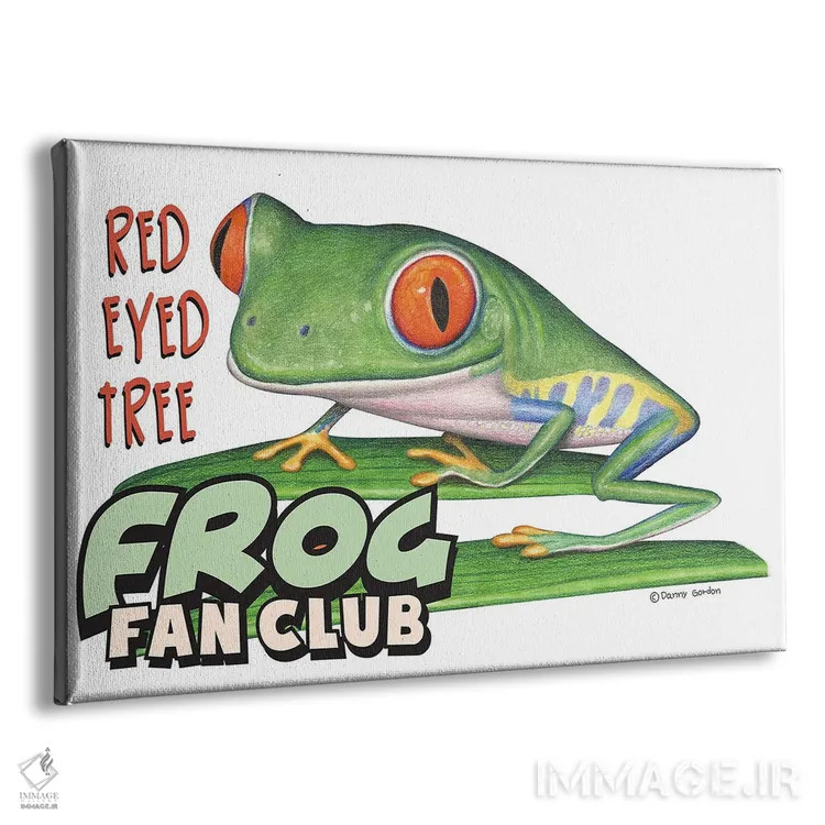 تابلو باشگاه هواداران قورباغهٔ درختی چشمقرمز اثر دنی گوردون - نمای پرسپکتیو محصول