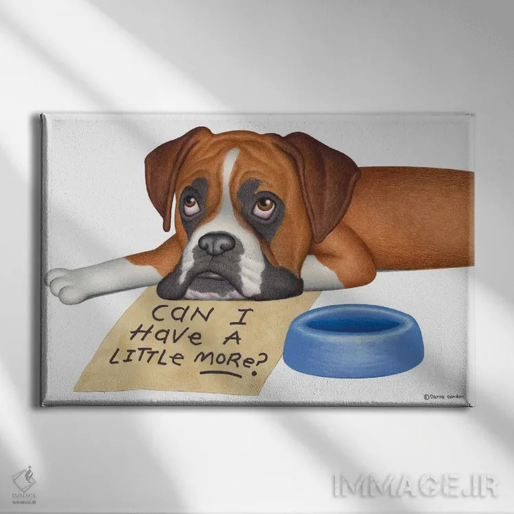 تابلو باکسر: کمی بیشتر؟ اثر دنی گوردون - نمای روبهرو روی دیوار