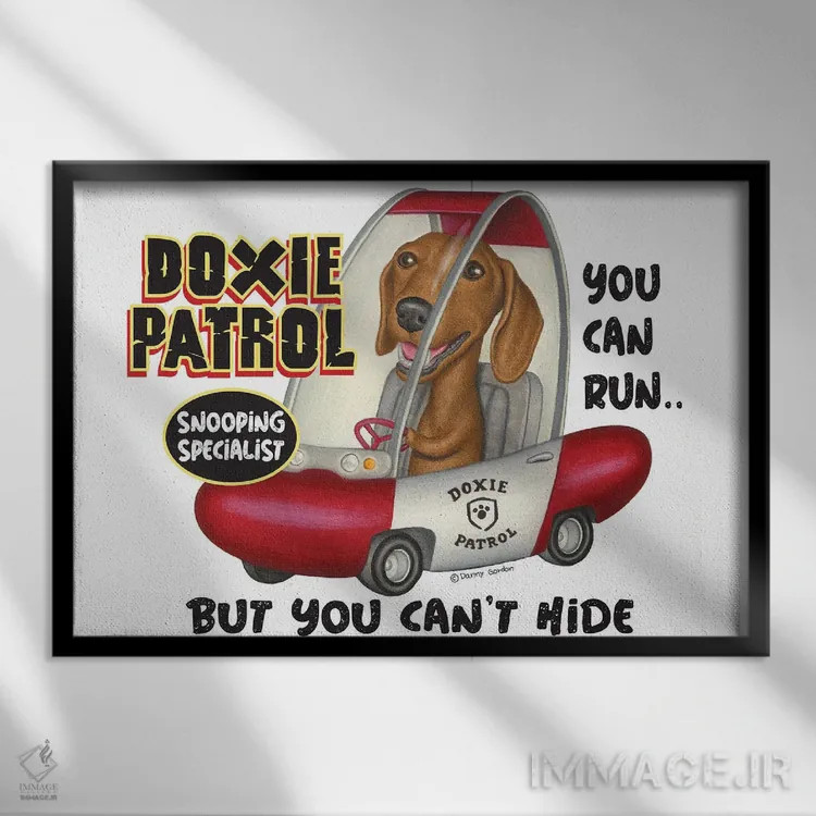 تابلو گشت داخی (داشهوند) اثر دنی گوردون - نمای قابدار مشکی