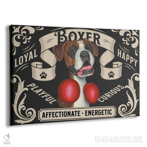 تابلو تمبر افقی باکسر مشتزن اثر دنی گوردون - نمای پرسپکتیو محصول