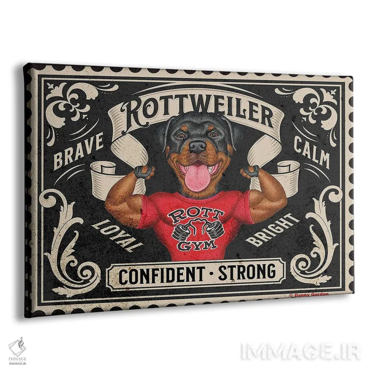 تابلو تمبر روتوایر عضلانی اثر دنی گوردون - نمای پرسپکتیو محصول