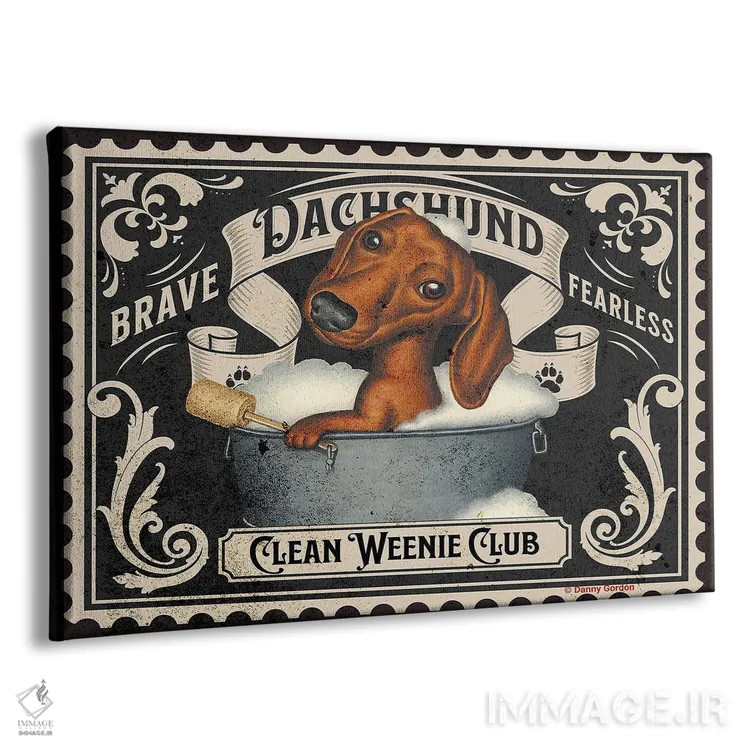 تابلو تمبر داشهوند تمیز اثر دنی گوردون - نمای پرسپکتیو محصول