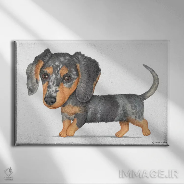 تابلو داشهوند اثر دنی گوردون - نمای روبهرو روی دیوار