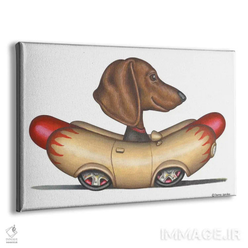 تابلو داشهوند در خودروی سوسیسی (وینرموبیل) اثر دنی گوردون - نمای پرسپکتیو محصول