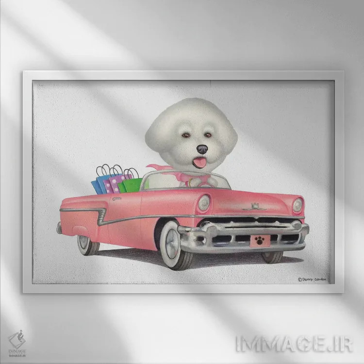 تابلو بیشان فریزه اثر دنی گوردون - نمای قابدار سفید