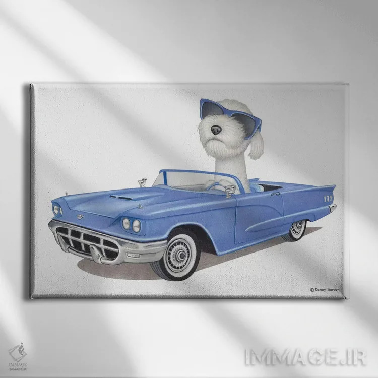 تابلو لابرادودل اثر دنی گوردون - نمای روبهرو روی دیوار