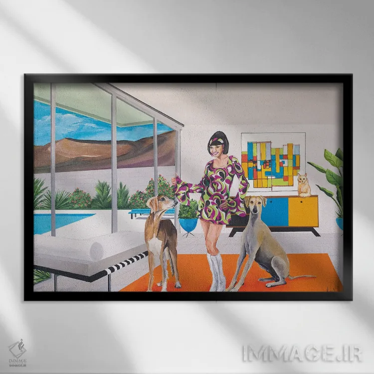 تابلو دبی در دیسکو اثر دن نلسون - نمای قابدار مشکی