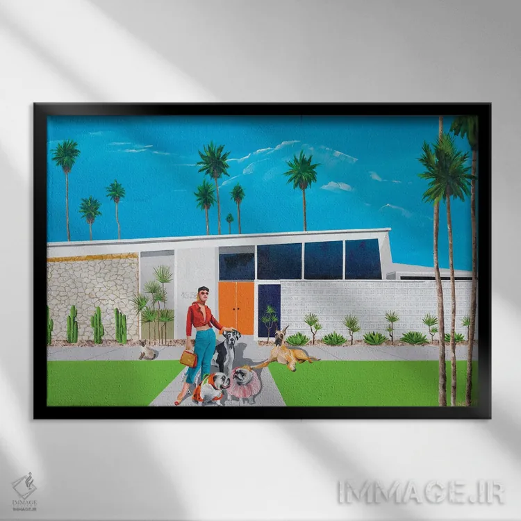 تابلو کانی اثر دن نلسون - نمای قابدار مشکی