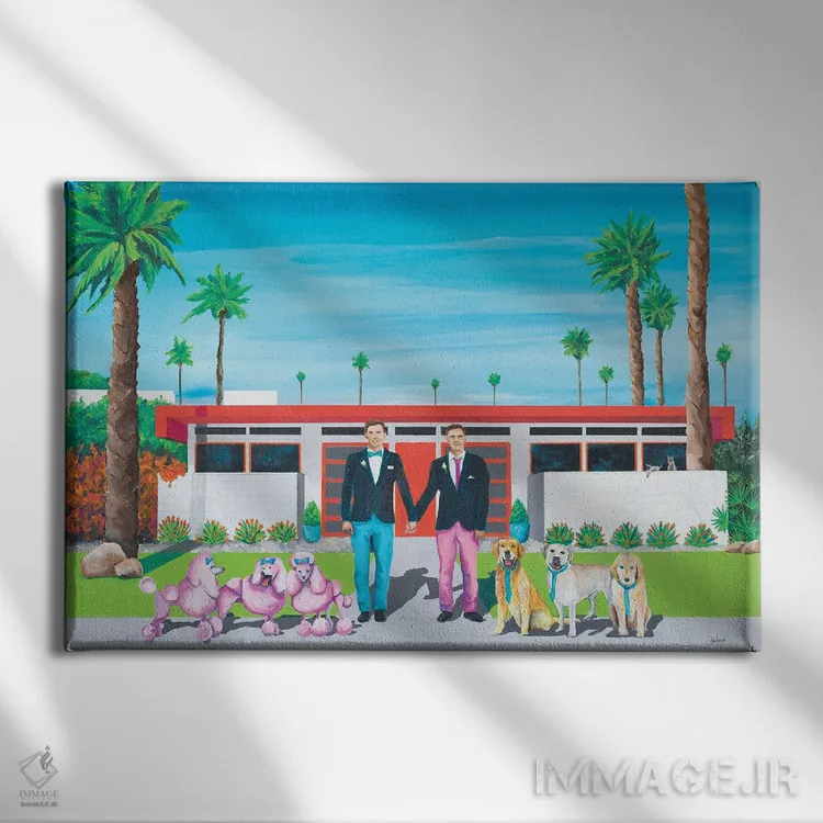 تابلو مهمانی عروسی اثر دن نلسون - نمای روبهرو روی دیوار