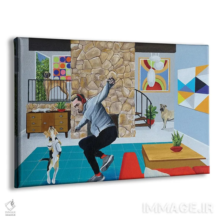 تابلو برقص مثل اینکه هیچکس نگاه نمیکند اثر دن نلسون - نمای پرسپکتیو محصول